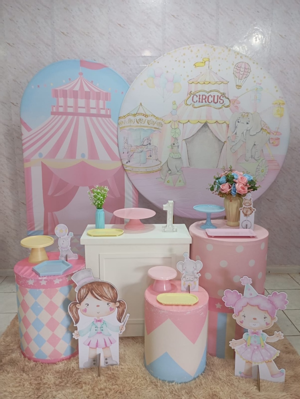 Kit Diamante Circo Rosa - Greicy Art´S Decor