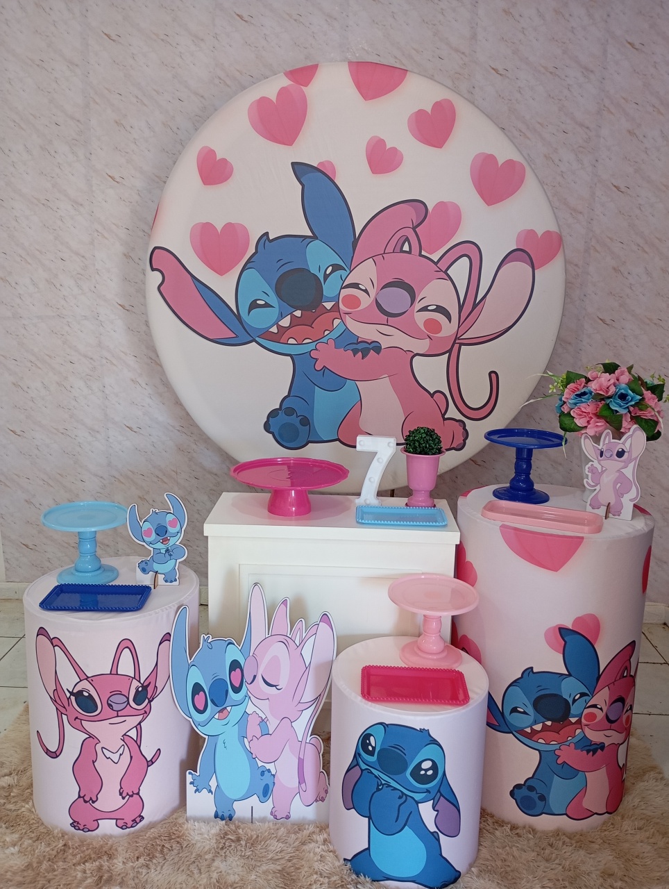 Kit Ouro Stitch E Angel - Greicy Art´S Decor