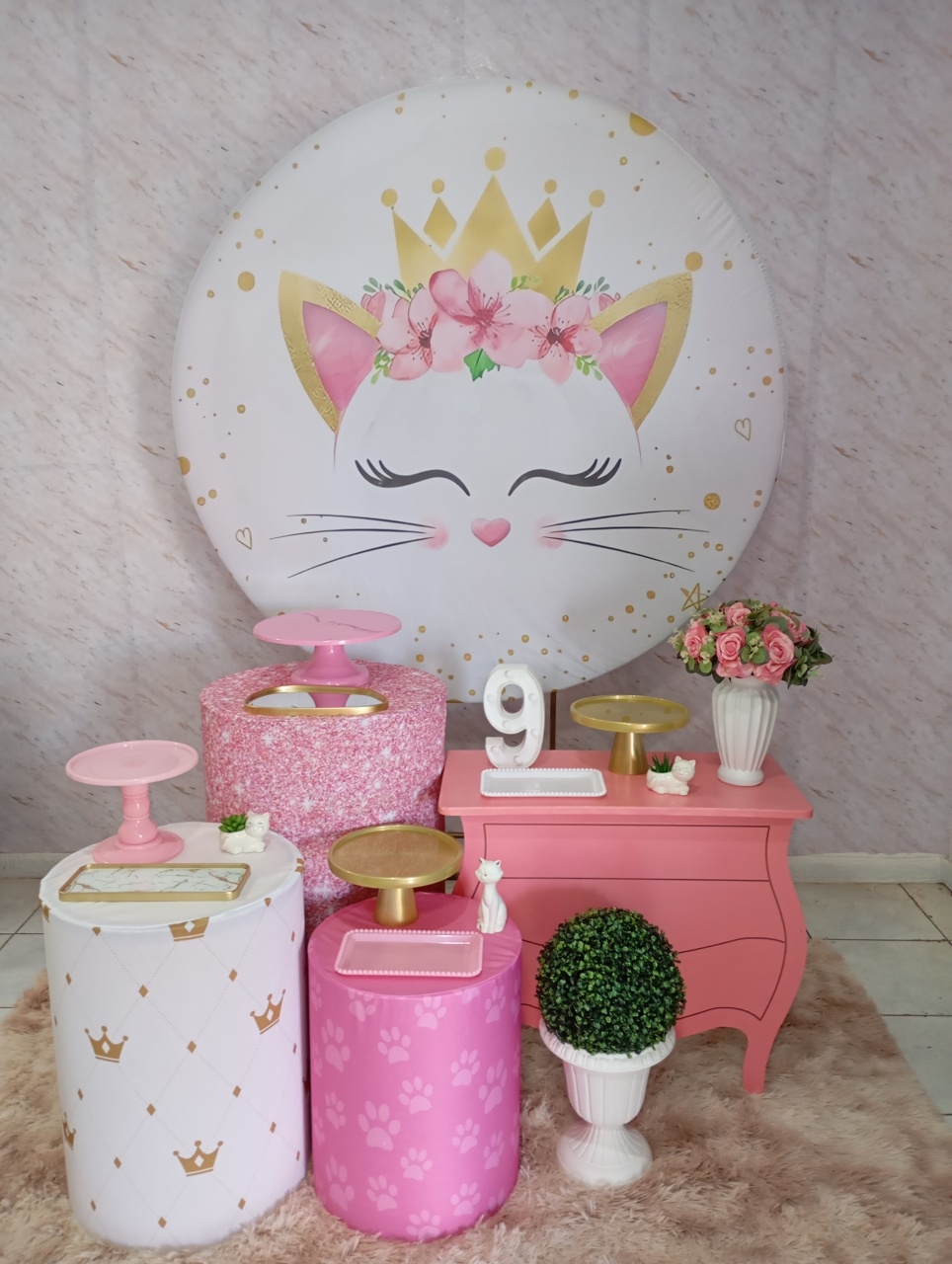 Kit Ouro Gatinha - Greicy Art´S Decor