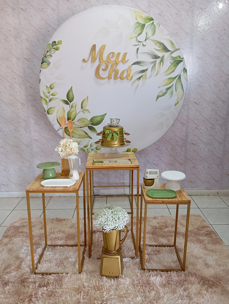 Kit Prata Folhagem Chá de Panela - Greicy Art´s Decor