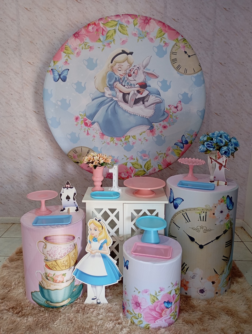 Kit Ouro Alice No País das Maravilhas  - Greicy Art´S Decor