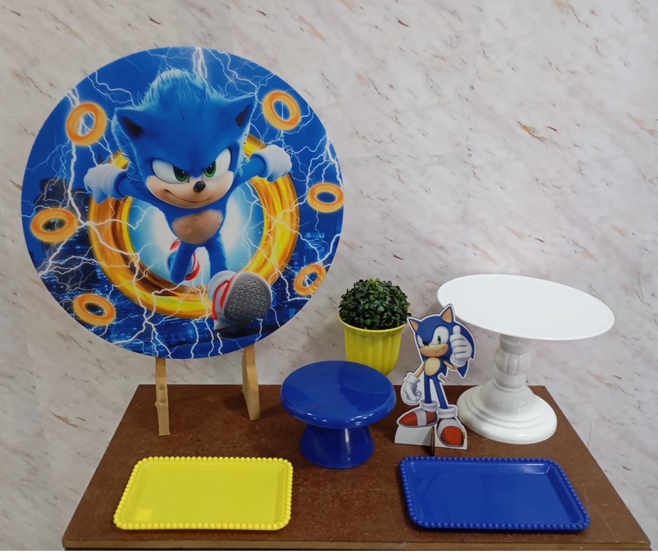Mini Kit de Mesa Sonic Raio - Greicy Art´s Decor