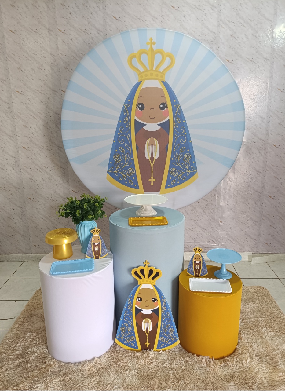 Kit Prata Nossa Senhora Menino - Greicy Art´s Decor