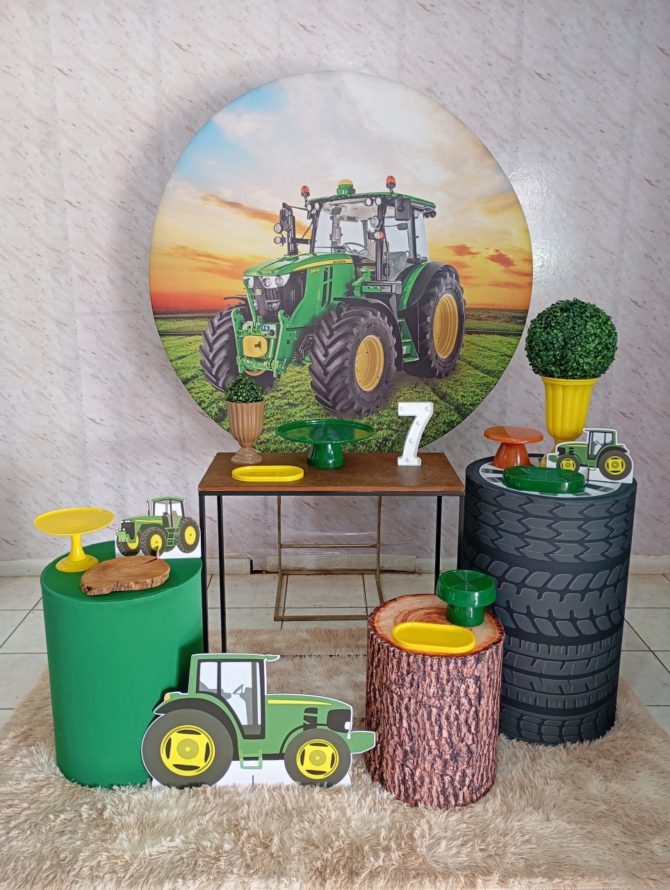 Kit Ouro Trator Verde John Deere - Greicy Art´s Decor
