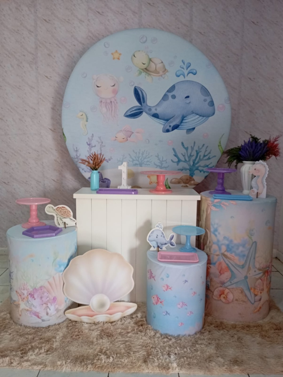 Kit Ouro Fundo Do Mar Menina - Greicy Art´s Decor
