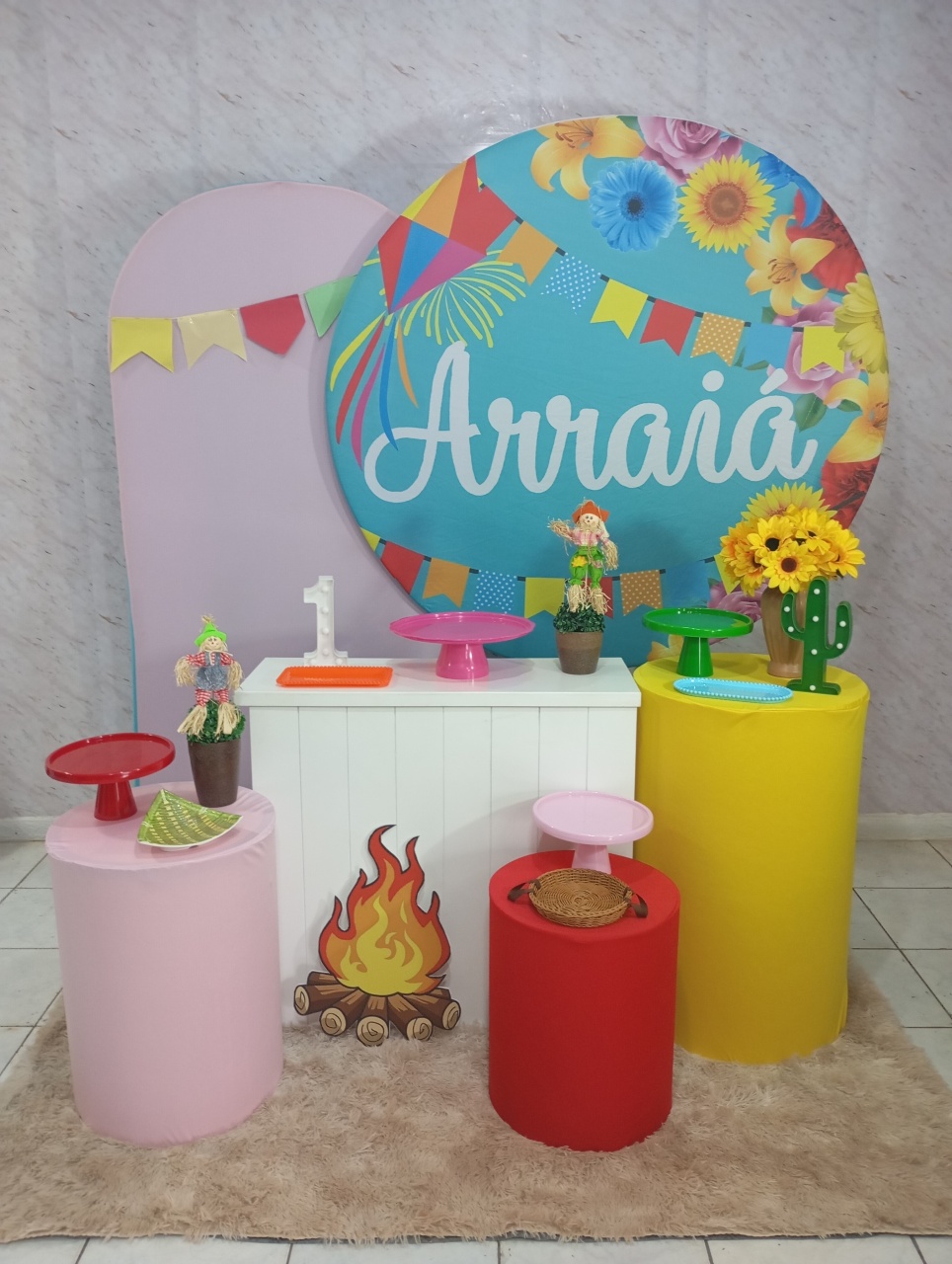 Kit Diamante Arraiá Junino Azul Ii - Greicy Art´s Decor