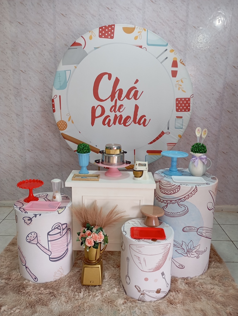 Kit Ouro Chá de Panela Colorido - Greicy Art´S Decor