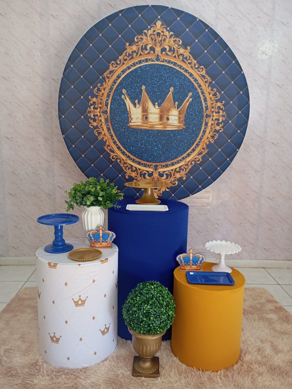 Kit Prata Coroa/Príncipe  - Greicy Art´S Decor