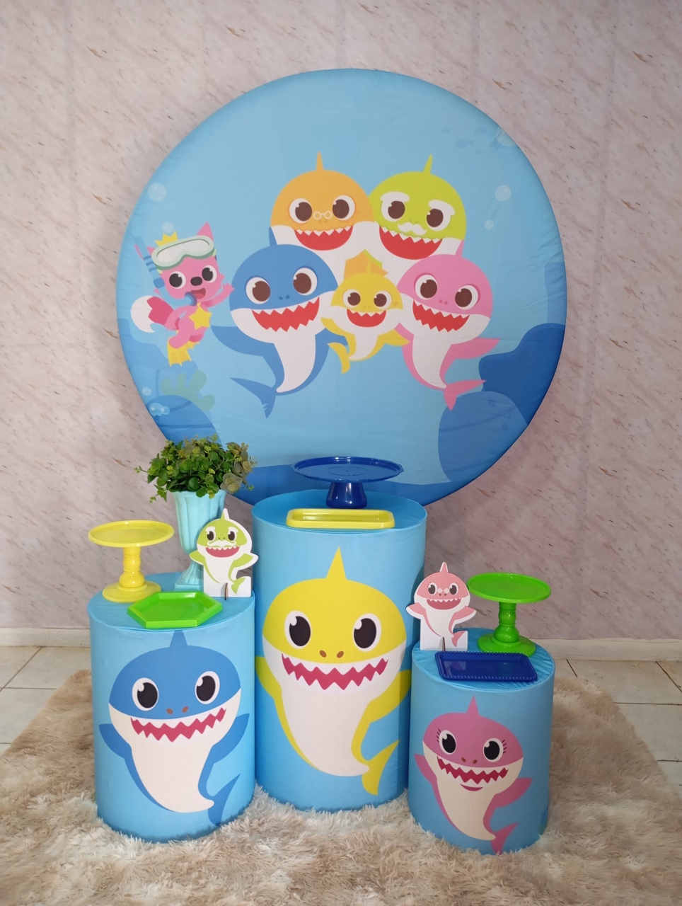 Kit Prata Baby Shark - Greicy Art´s Decor