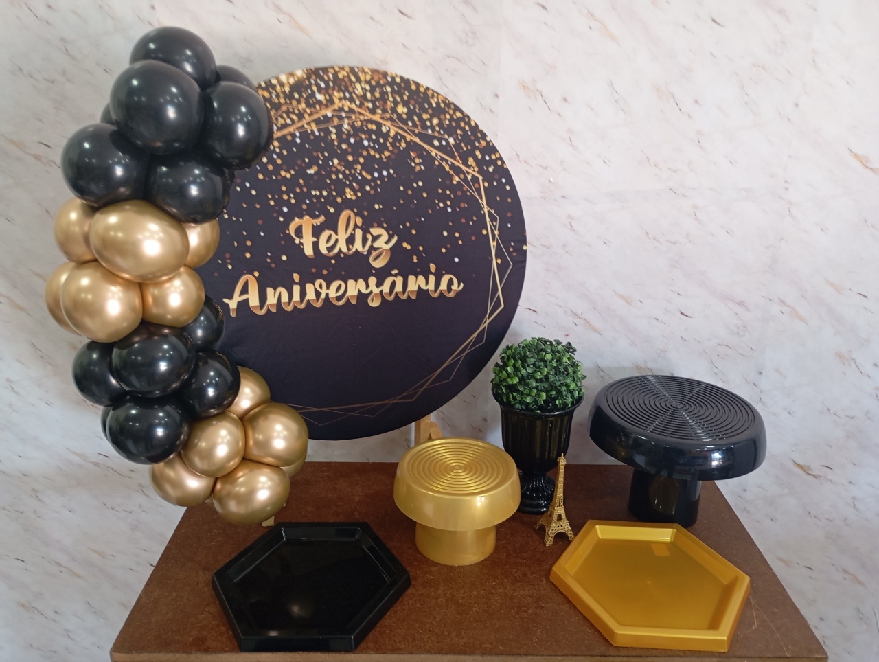 Mini Kit de Mesa Feliz Aniversário - Greicy Art´s Decor
