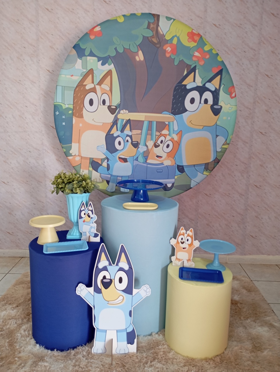 Kit Prata Bluey E Bingo Menino - Greicy Art´S Decor