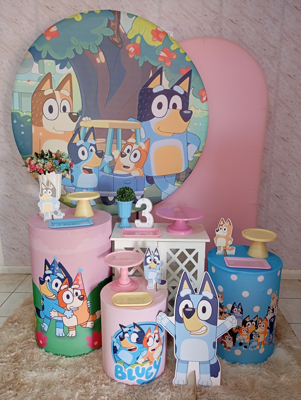 Kit Diamante Bluey E Bingo  - Greicy Art´S Decor