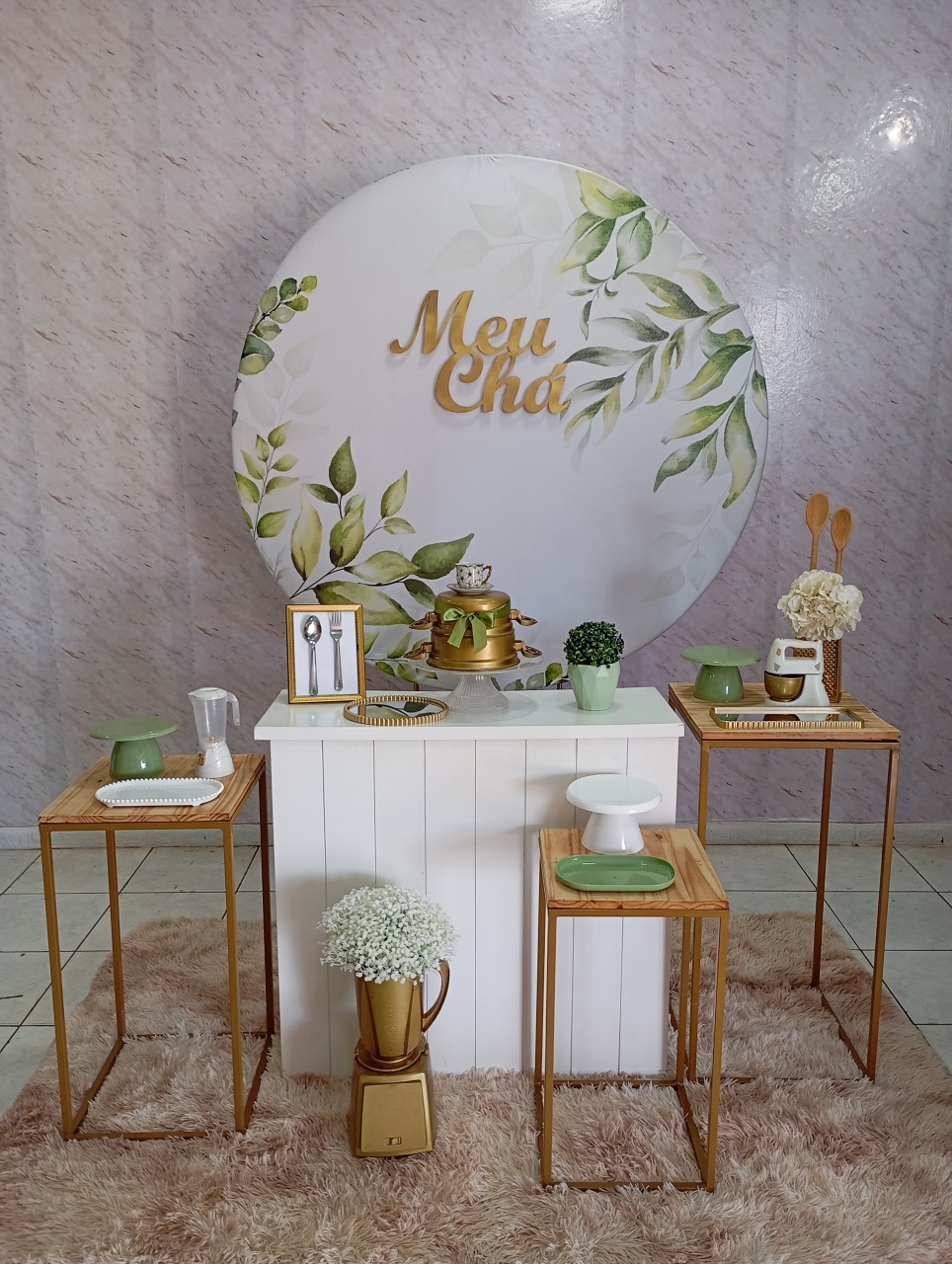 Kit Ouro Folhagem Chá de Panela - Greicy Art´s Decor