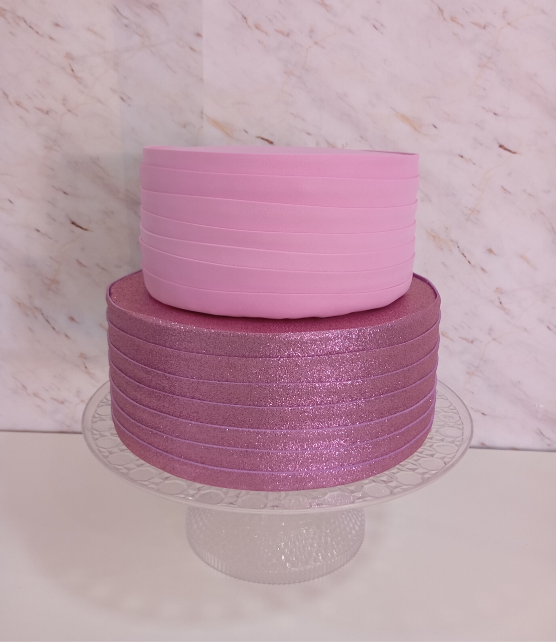 Bolo Fake Rosa - Greicy Art´s Decor