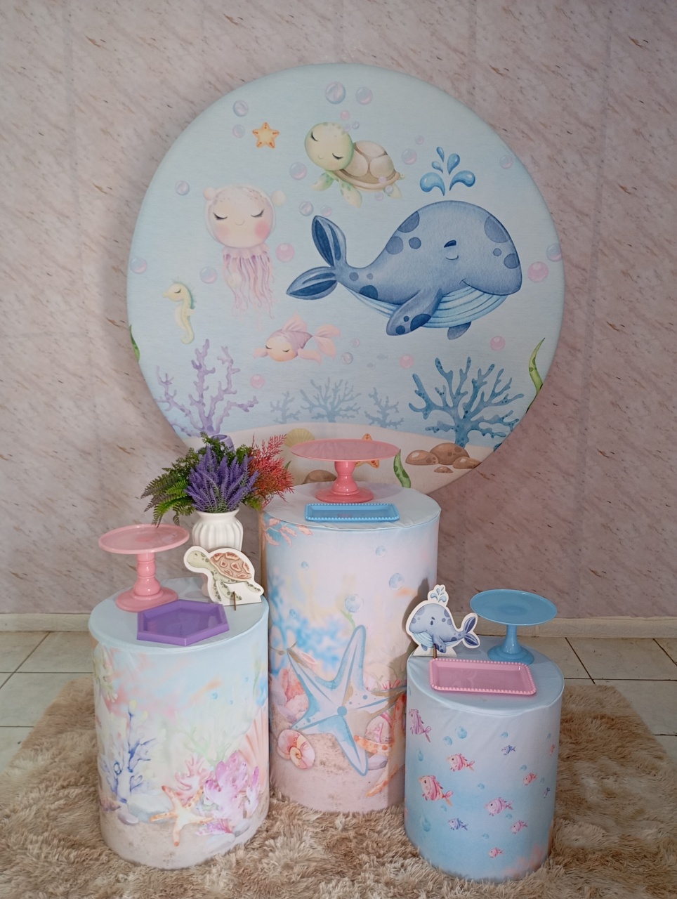 Kit Prata Fundo Do Mar Menina - Greicy Art´s Decor