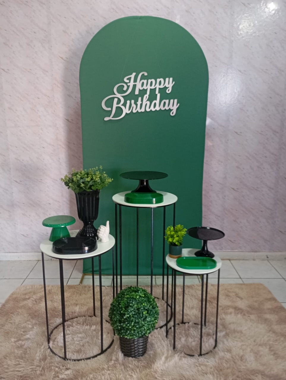 Kit Prata Verde/Preto - Greicy Art´s Decor