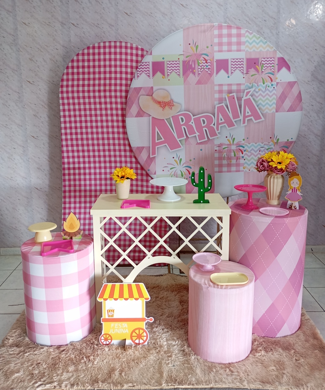Kit Diamante Arraiá Rosa - Greicy Art´S Decor