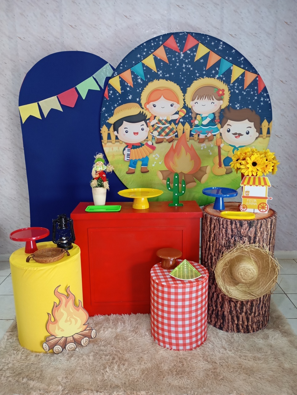 Kit Diamante Arraiá Junino Crianças - Greicy Art´s Decor