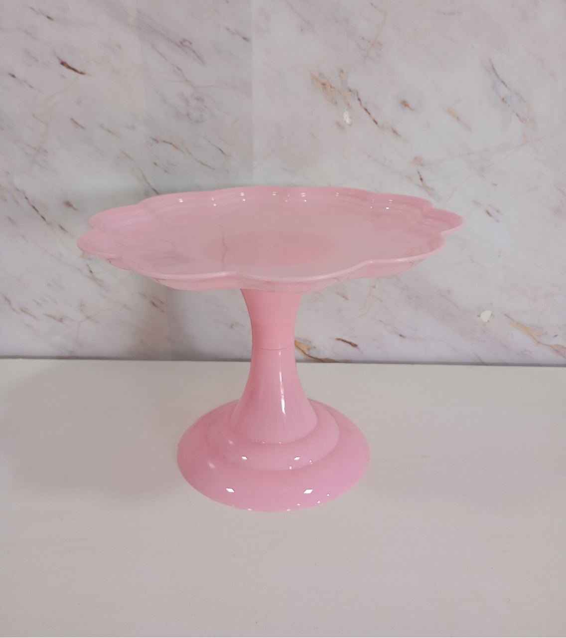 Bandeja Alta Flor Rosa - Greicy Art´s Decor
