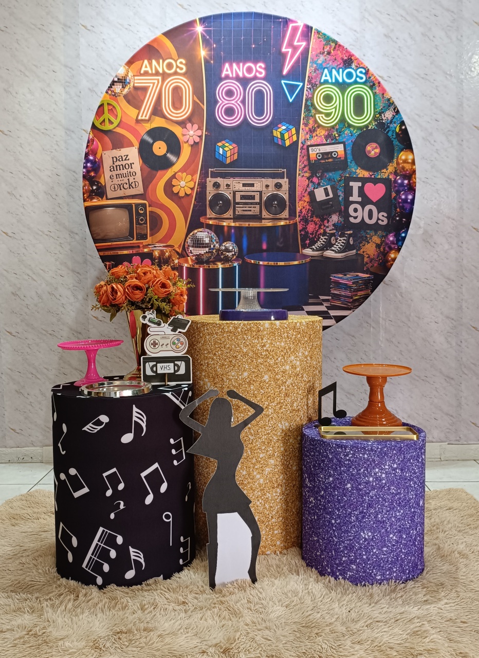 Kit Prata Anos 70'80'90'S - Greicy Art´s Decor