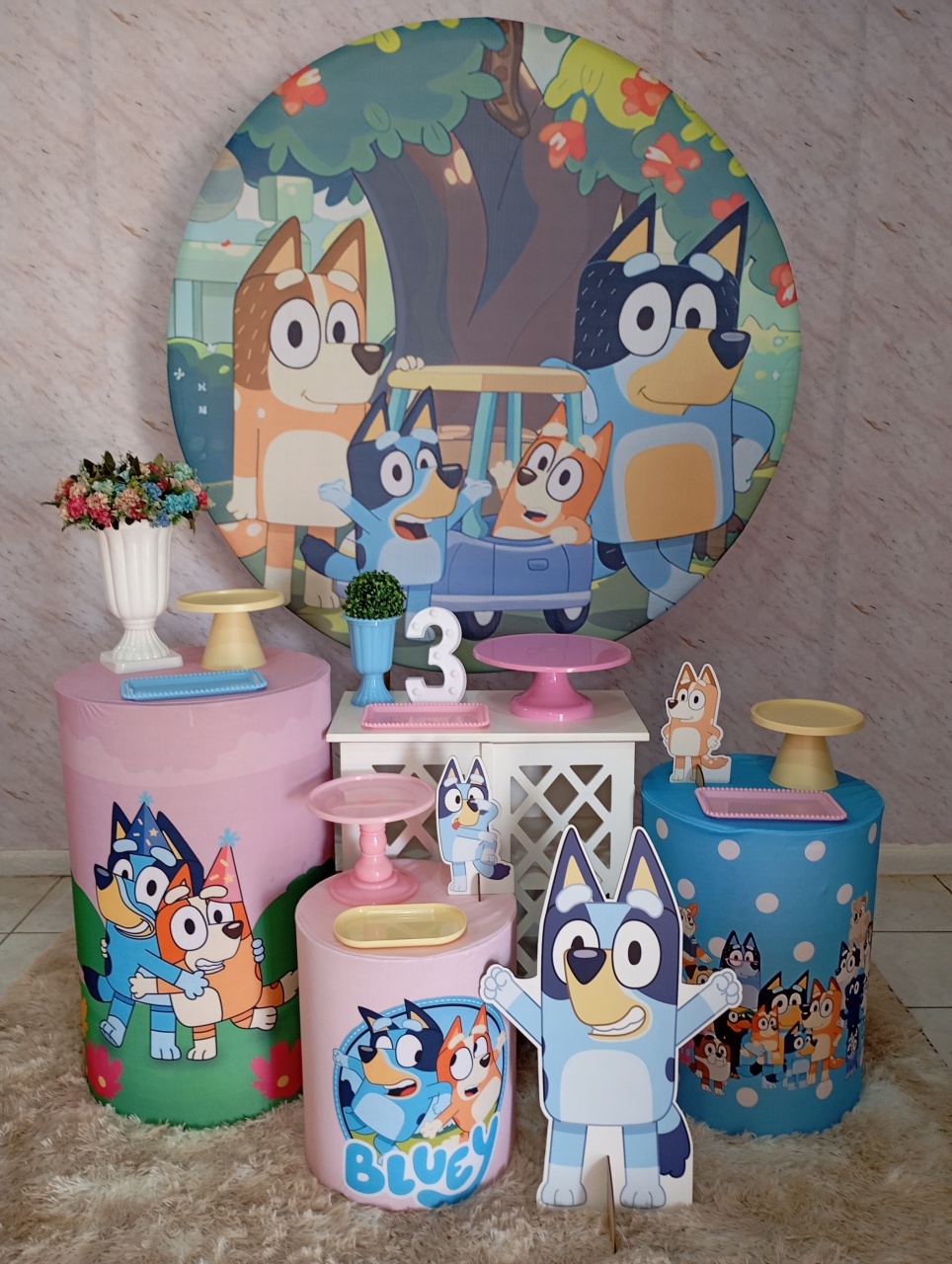 Kit Ouro Bluey E Bingo - Greicy Art´S Decor