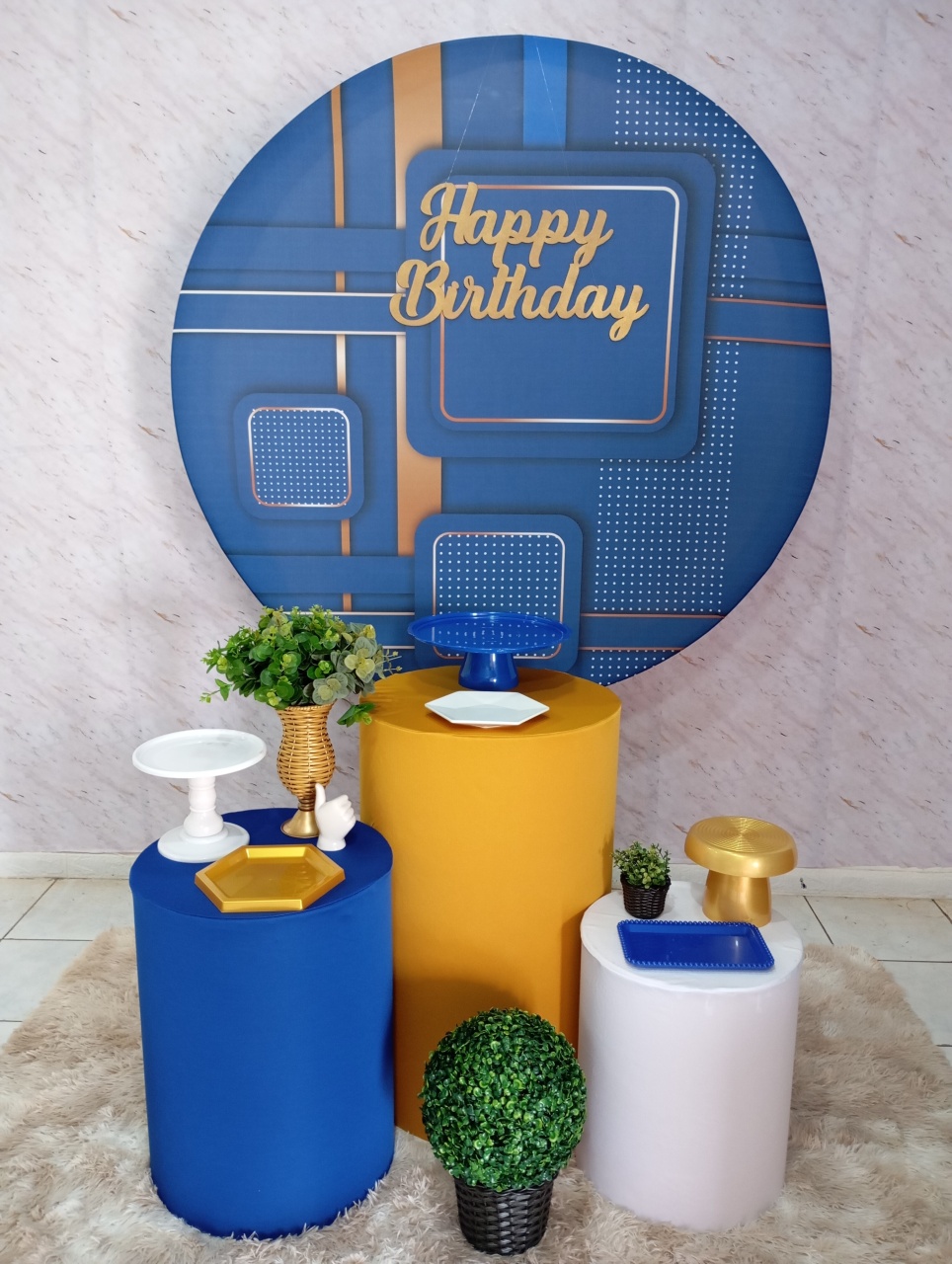 Kit Prata Azul Escuro - Greicy Art´S Decor