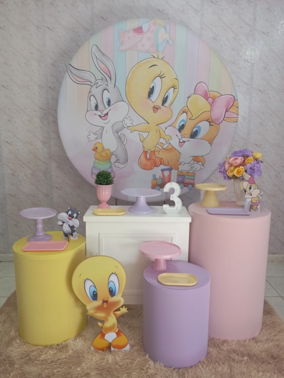Kit Ouro Baby Looney Tones Menina - Greicy Art´S Decor