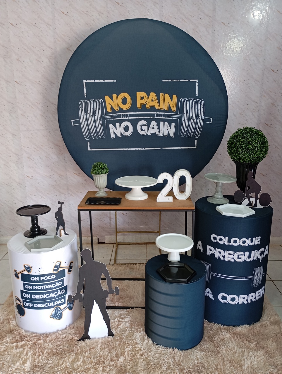 Kit Ouro Academia/ Musculação - Greicy Art´s Decor