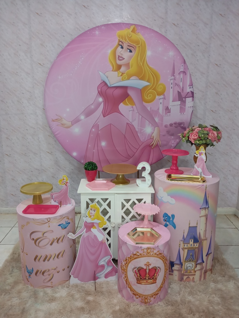 Kit Ouro Bela Adormecida Aurora - Greicy Art´s Decor