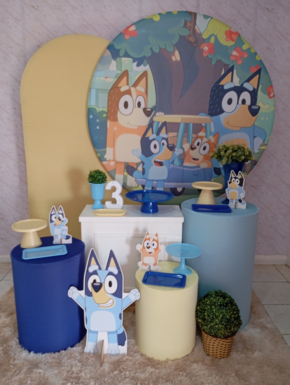 Kit Diamante Bluey E Bingo  Menino - Greicy Art´S Decor