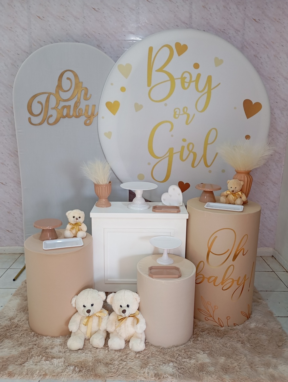 Kit Diamante Chá Revelação Marrom (Neutro) - Greicy Art´s Decor