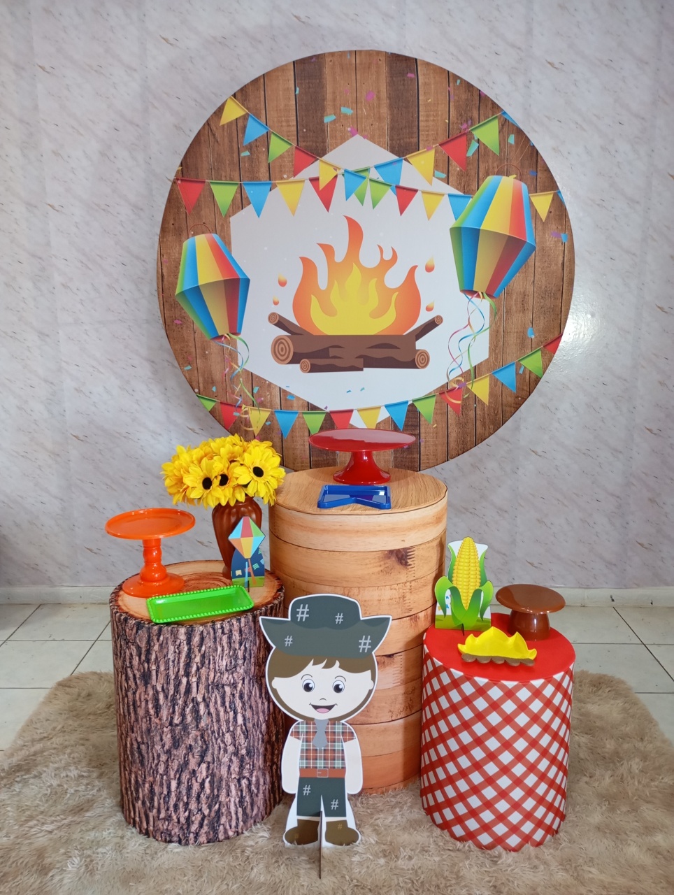 Kita Prata Arraiá Fogueira - Greicy Art´S Decor
