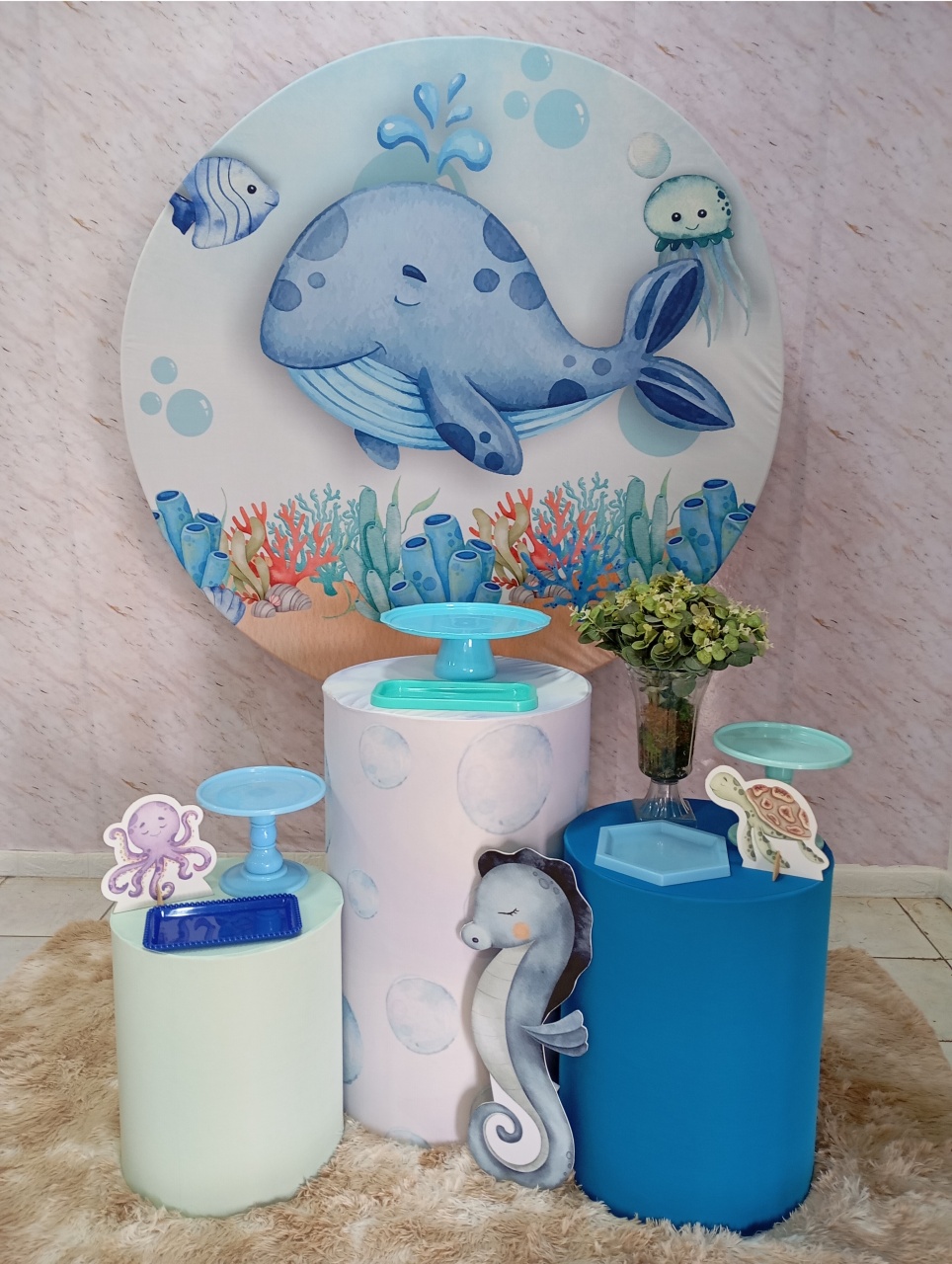 Kit Prata Fundo Do Mar - Greicy Art´s Decor