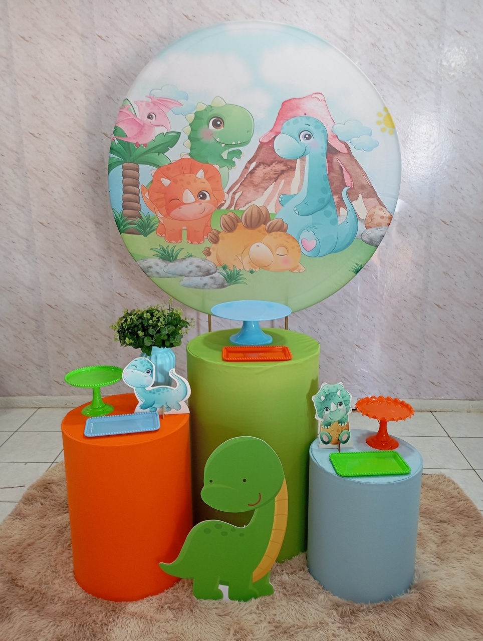 Kit Prata Dino Baby Ii - Greicy Art´S Decor