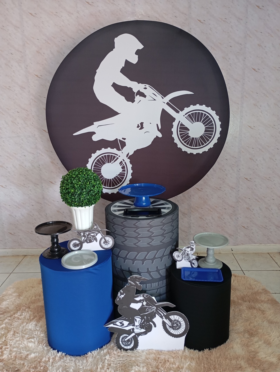 Kit Prata Motocross - Greicy Art´s Decor