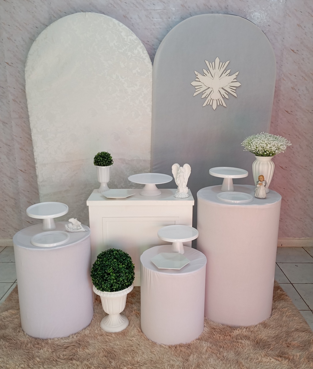 Kit Diamante Batizado Branco - Greicy Art´s Decor