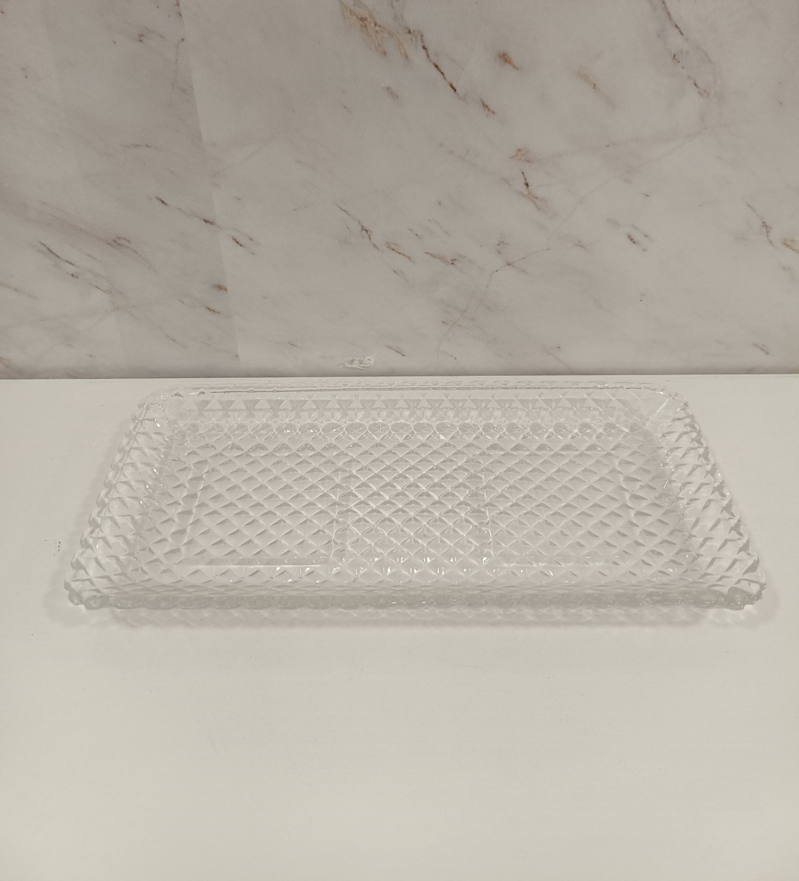 Bandeja Baixa Cristal Retangular - Greicy Art´s Decor
