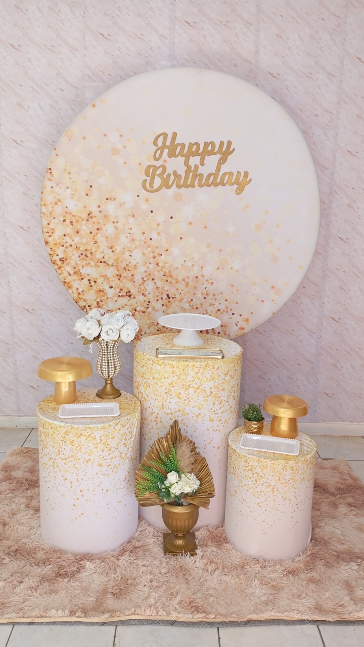 Kit Prata Branco Glitter Dourado 2 - Greicy Art´s Decor