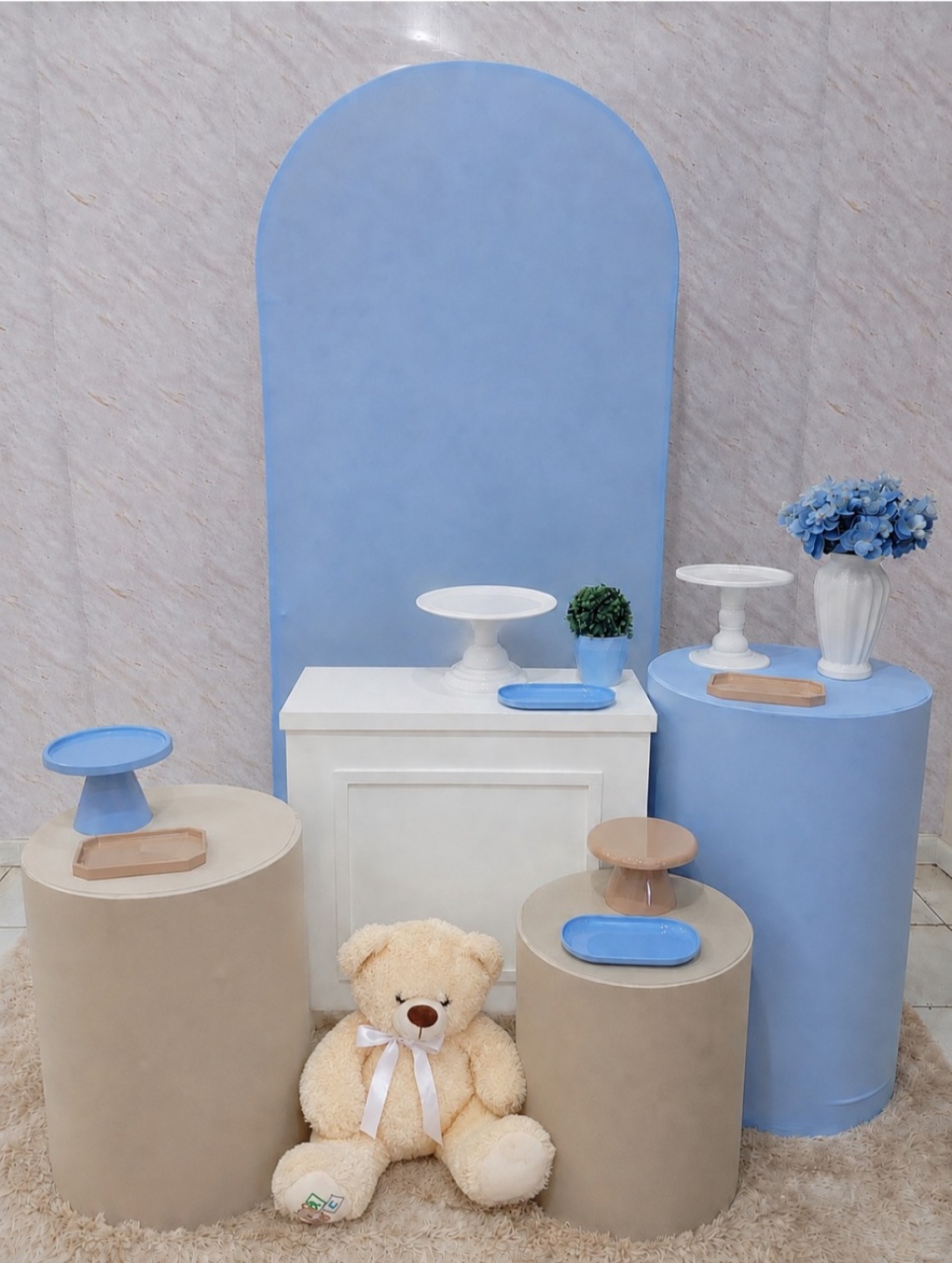 Kit Ouro Azul/Nude - Greicy Art´s Decor