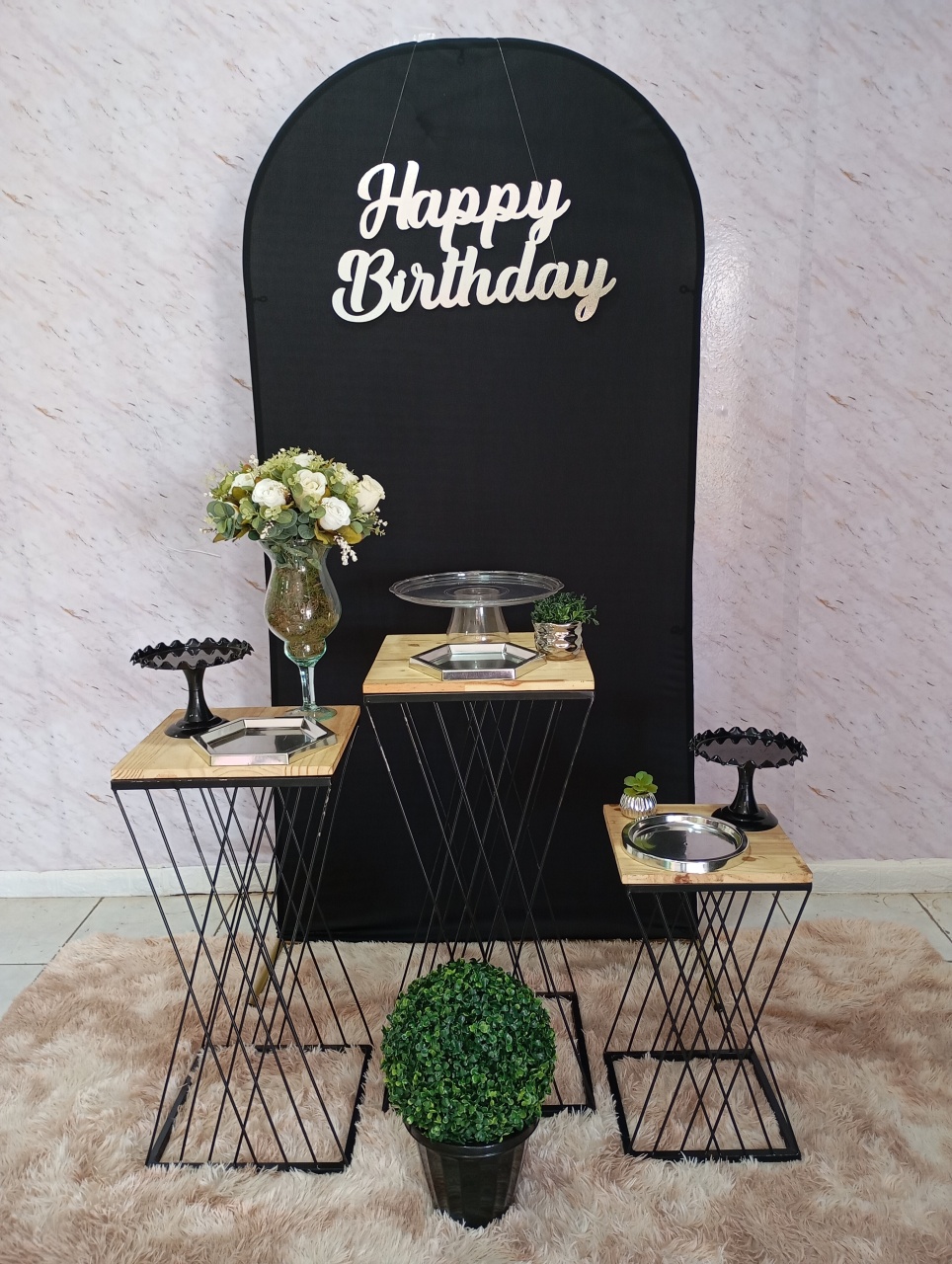 Kit Prata Preto/Prata - Greicy Art´S Decor