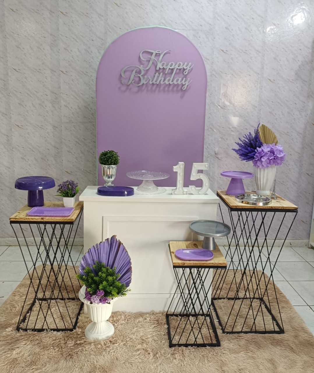 Kit Ouro Lilás Com Prata - Greicy Art´S Decor