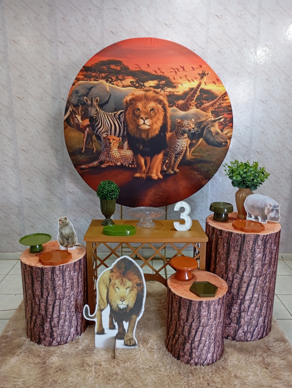 Kit Ouro Safari Real - Greicy Art´S Decor