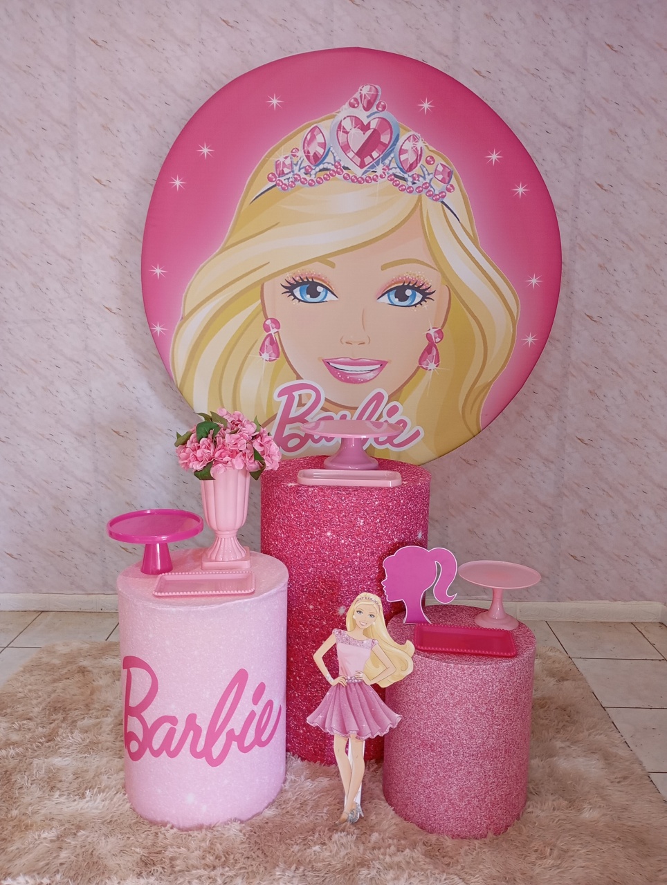 Kit Prata Barbie - Greicy Art´S Decor
