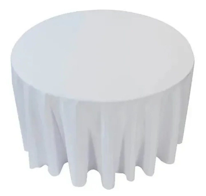 Toalha de Mesa Redonda Branca - Greicy Art´s Decor