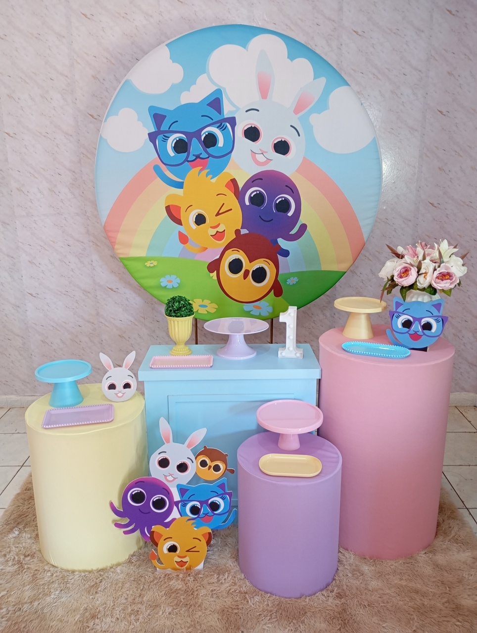 Kit Ouro Bolofofo Rosa - Greicy Art´S Decor