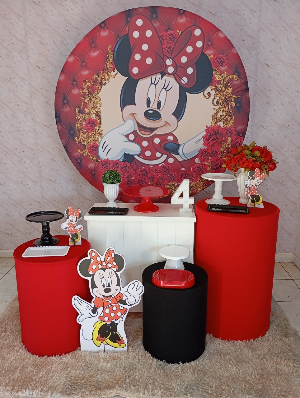 Kit Ouro Minnie Vermelha - Greicy Art´S Decor