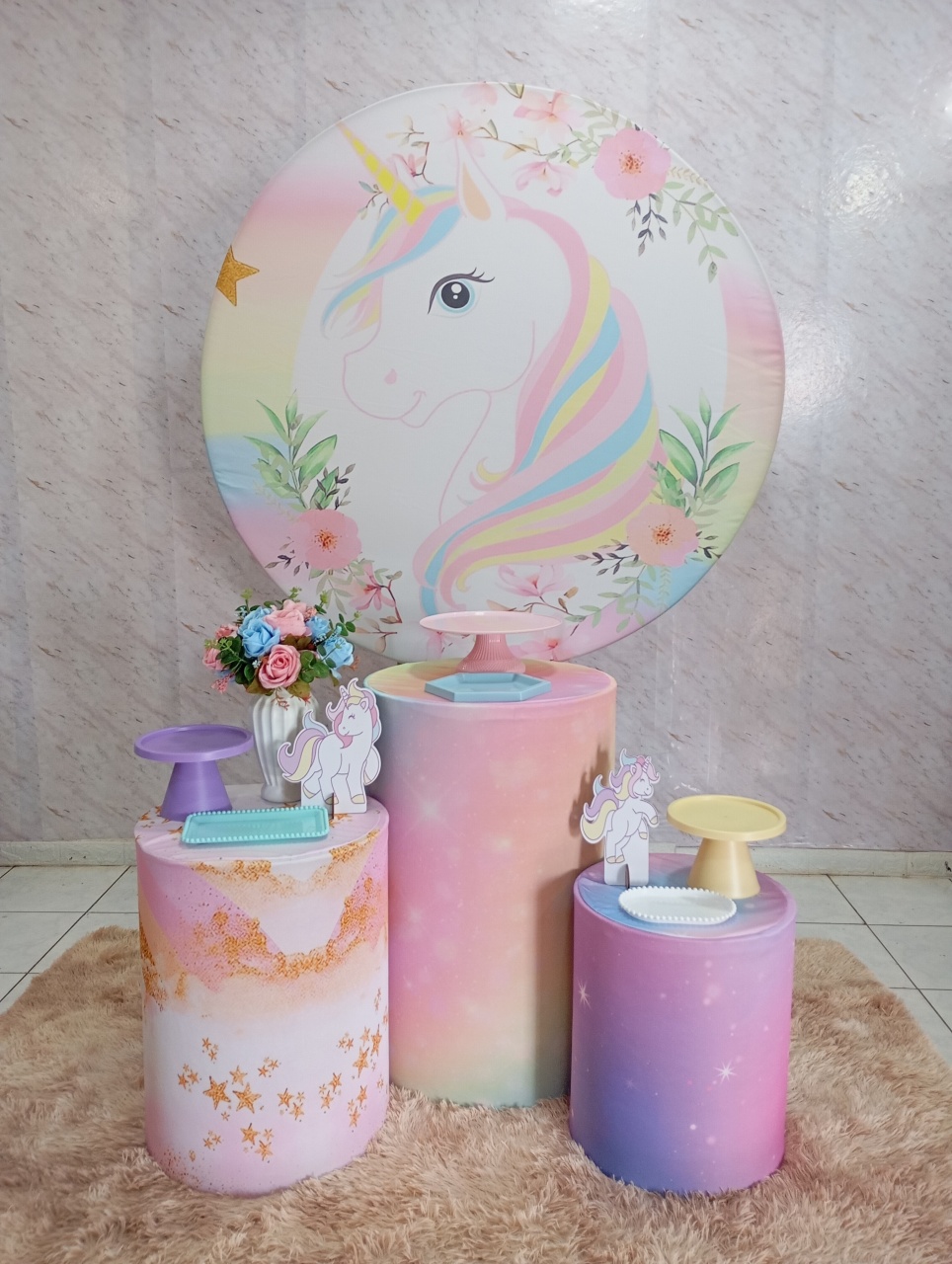 Kit Prata Unicórnio  - Greicy Art´S Decor