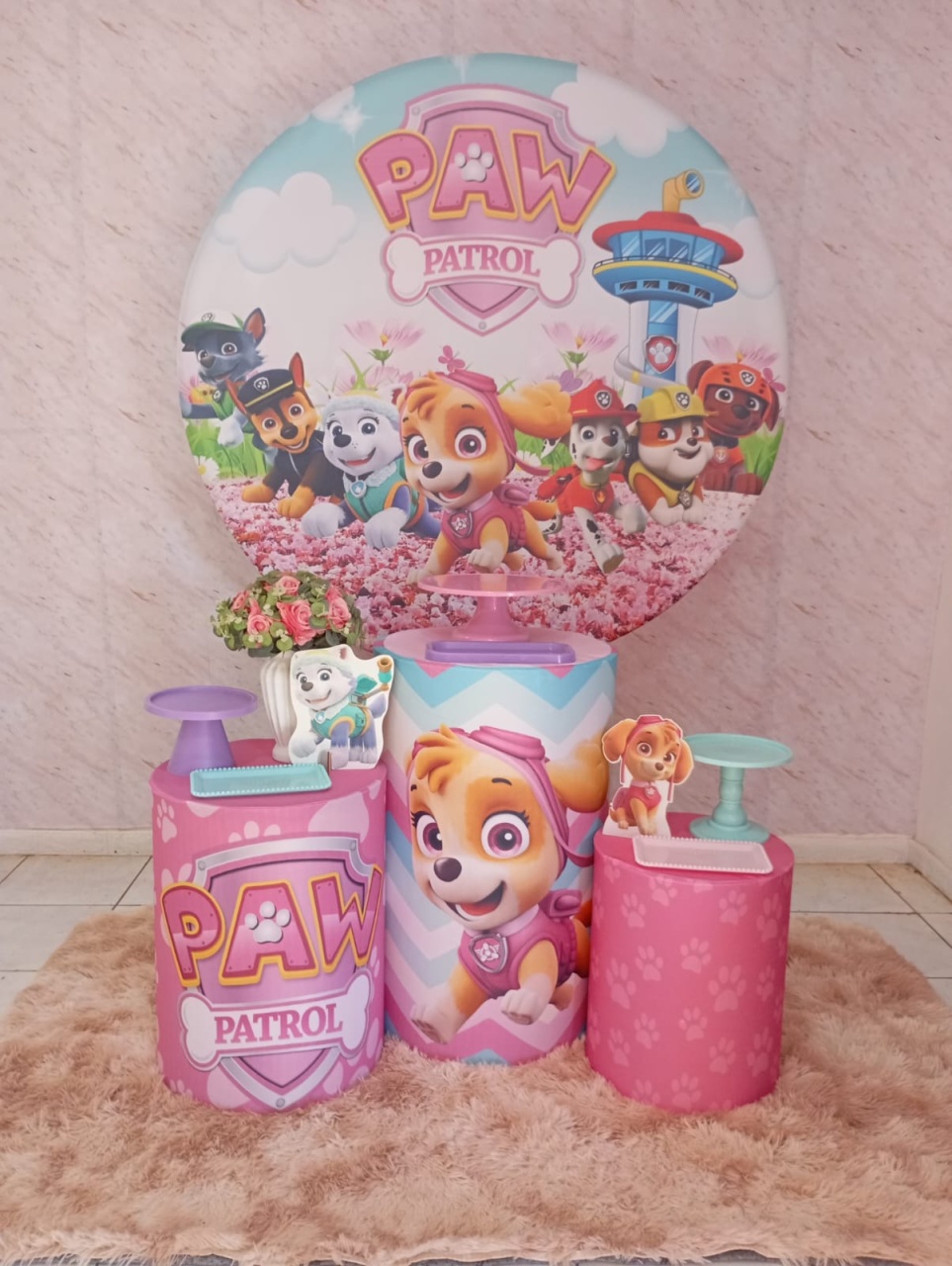 Kit Prata Patrulha Canina Menina - Greicy Art´S Decor