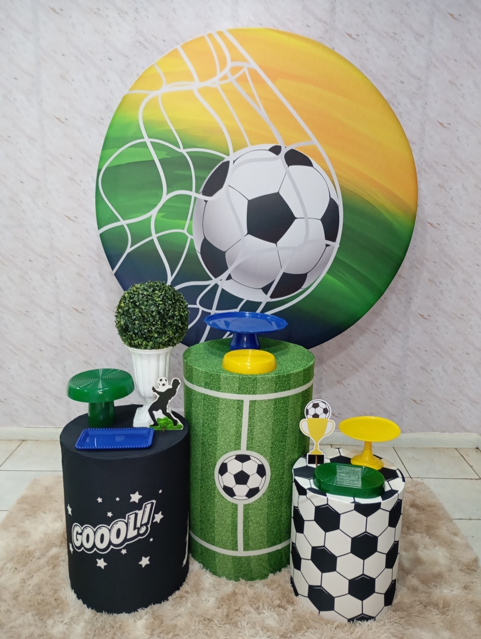 Kit Prata Futebol Brasil - Greicy Art´S Decor