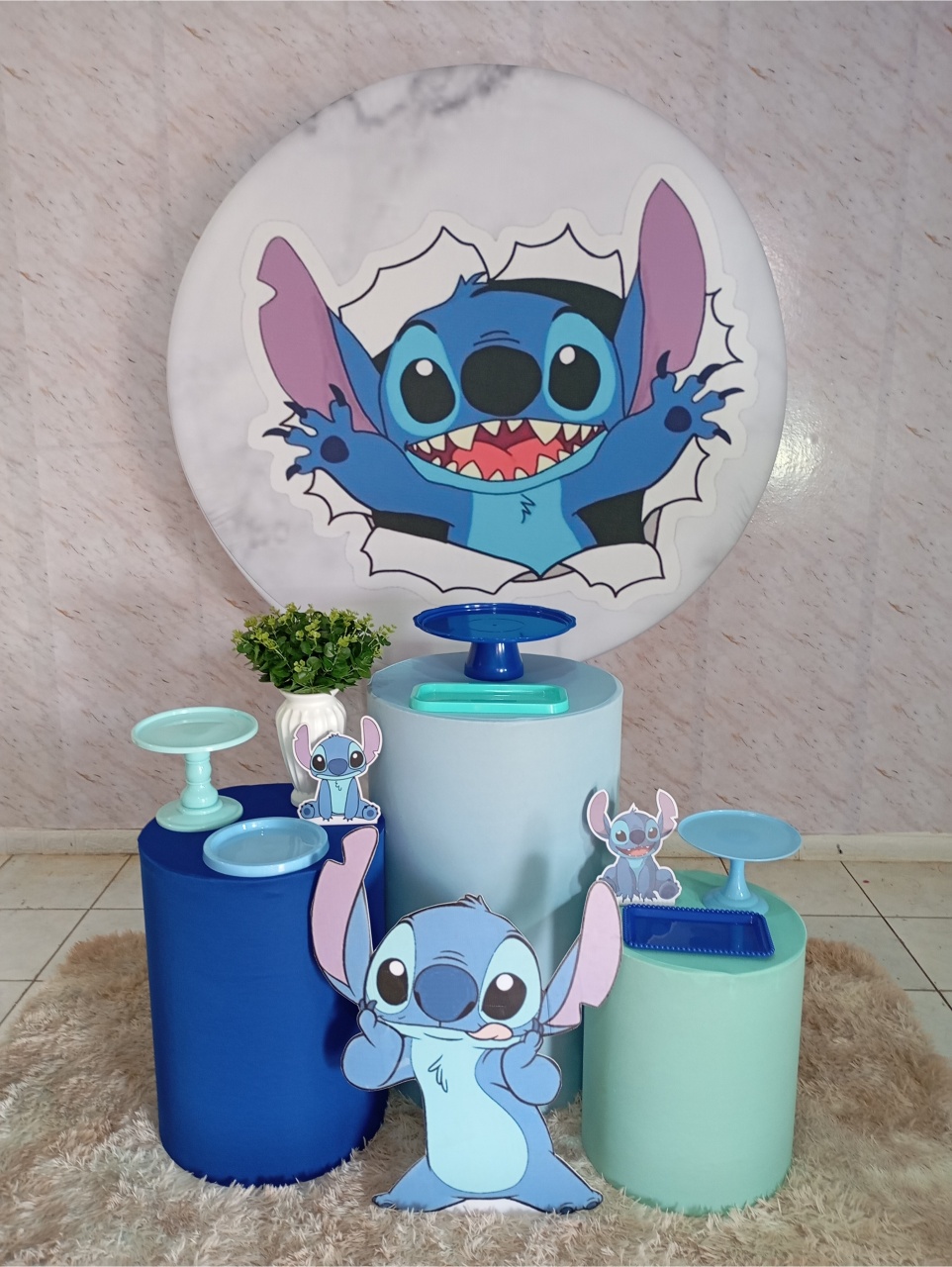 Kit Prata Stitch Menino - Greicy Art´S Decor